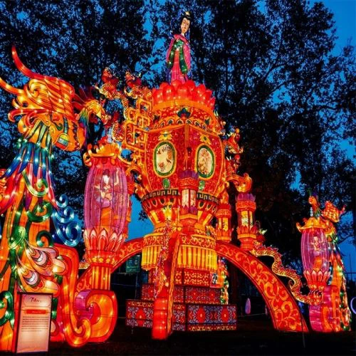 পার্কের সজ্জা এলইডি এনিমেল সুন্দরী চাইনিজ সিল্ক লণ্ঠন বিক্রয়ের জন্য